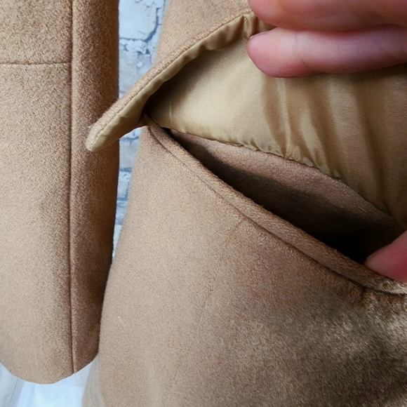 Jacob Wool Car Coat Tailored Single Breasted Camel Size XS - Picture 5 of 15
